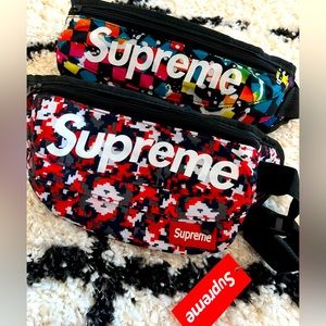 Set of 2! Designer Inspired Supreme Waist Bags Belt Bag Bum Bags